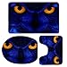 Produktbild HOJJP Bath Rug,Owl Printing 3 Pcs Bath Rug Set Included Carpet Contour Mat Toilet Lid Cover Purple 3pc Bath Rug Set