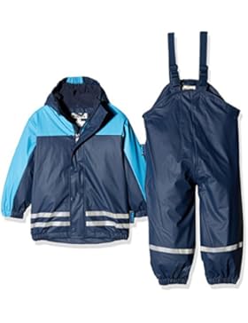 Playshoes Baby-Jungen Regenjacke Kinder Wasserdichter Matschanzug, Regenanzug mit Fleece-Futter, Reflektoren,...