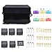 Produktbild meaor (6-fach Sicherungshalter, Box-Set, 6-fach, Sicherungshalter mit Flachstecker,-Sicherung, Pin 12 V 80 A-Relais, 12 V, 40 A, für Auto, LKW, Boot