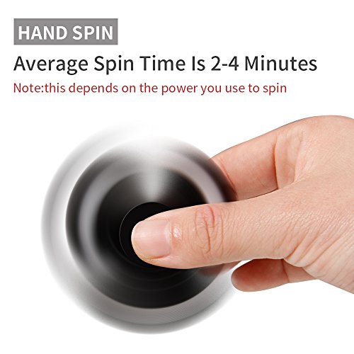 Hand Spinner Spielzeug, Aodoor High Speed Hand Spinner Toy Fidget Finger Spielzeug Schwarz Pocket Spielzeug für Kinder Erwachsene - 3