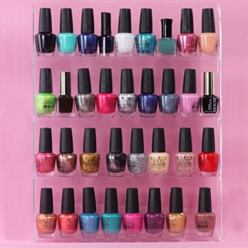 MAKARTT 4-Schichten Regale-Set Acryl Nagellack Rack Aufbewahrungsbox Ausstellungsstand 33-45 Flaschen - 5