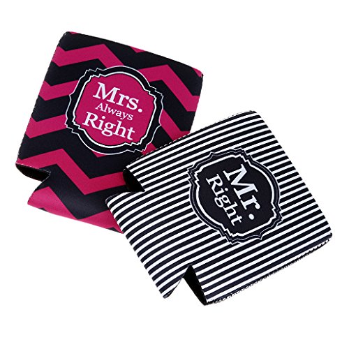 Bierflasche Gestreift Kühler Ärmel Halter Mr Mrs Rechts Hochzeitsbevorzugungs