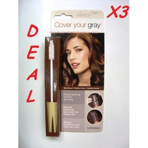Cover Your Gray Hair Mascara for women DARK BROWN Pack of 3