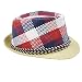 Produktbild Rawstyle Trendiger Strohhut, Sommer-Herren-Hut, Verschiedene Designs, Partyhut (Beige Rot)