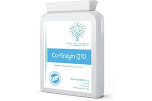 ‎SWISS BIOENERGETICS Co-Enzym Q10 CoQ10 300 mg 60 Kapseln - Überlegene natürlich fermentierte Transform