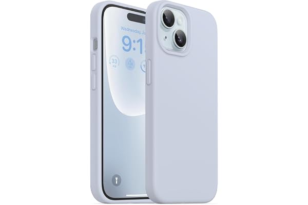 DIZORO Compatible for iPhone 15 Case 6.1, Slim Liquid Silicone Case 3 Layers Full Covered Soft Gel Rubber Phone Case Protecti
