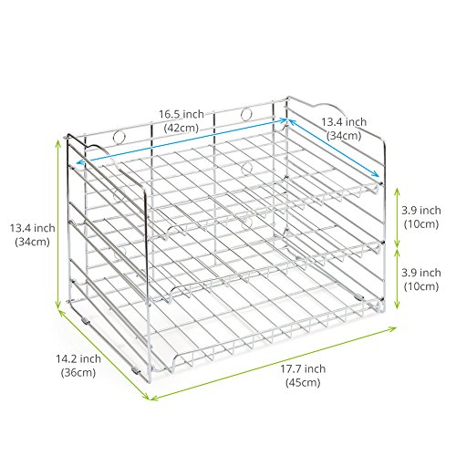 EZOWare-Dosen-Organizer-Regal-fr-Getrnke-Gewrzdosen-mit-3-Entagen-silber