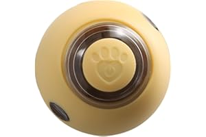 Shengxi Palla Interattiva per Cani e Gatti - Giocattolo Che Si Muove da Sola, Ricaricabile con Cavo USB (Giallo)