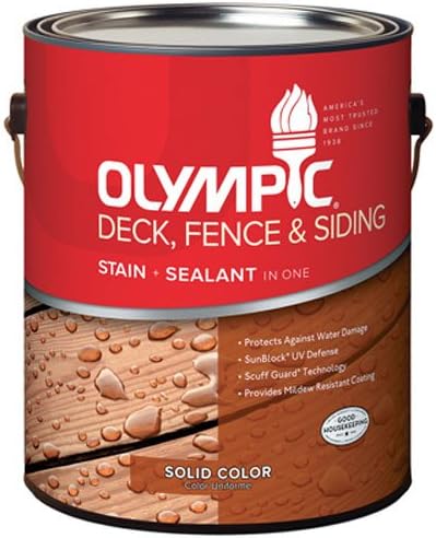 OLYMPIC PPG INC - 1-Gallon Cedar Exterior Latex Deck/Fence/Siding Stain