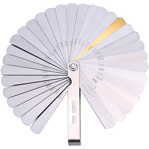 Hotop 32 Klingen Edelstahl Klingen Fühlerlehre Dual Marked Metric und Imperial Gap Messgerät