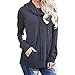 Produktbild Sannysis Damen Pullover Langarmshirt Elegant Langarm Cowl Neck Casual Sweatshirt Tops mit Taschen Tops Bluse