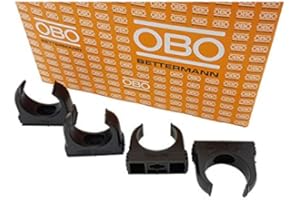 OBO Bettermann M16 - Abrazadera para tubo, color negro, Negro