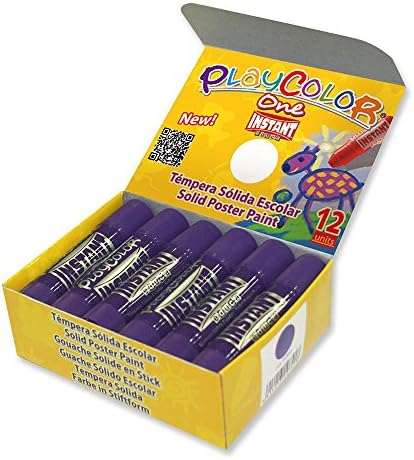 Playcolor Basic One 10g Solid Poster Paint Stick (Pack of 12 - Purple)