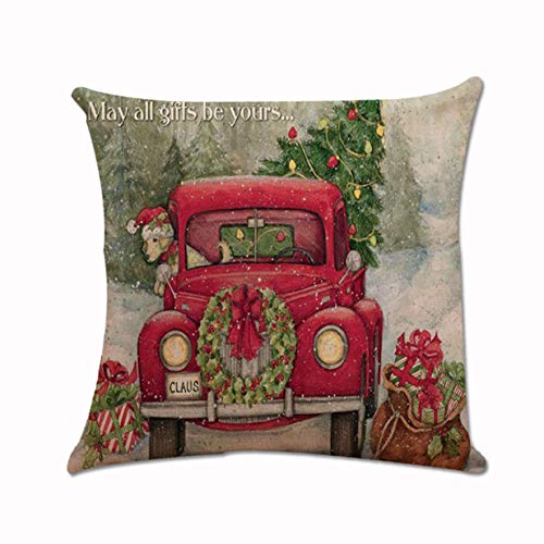 Sunnywill Taie d'oreiller Noël Noël Père Noël Coussin Car Decor