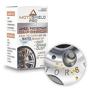 MotoShield Pro 9H Nano Ceramic Wheel Protectant [Keep Dirt Off and Enhance Color + Shine] Safe for All Wheel Finishes - 20ml Kit Bundled with Clay Bar + Microfiber Towel (3 Items)