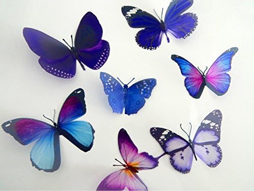 3d butterflies the Purple collection, butterfly decor for the wall,conservatory, home,bedroom, lounge,window decorations