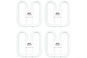 TBE Lighting, Lampadine CFL a risparmio energetico, 16 W 2D, 4 pin, lampadine fluorescenti DD, attacco GR10q da 4 pin, a lunga durata, colore: bianco freddo, 3500 K, Vetro, Confezione da 4, GR10q