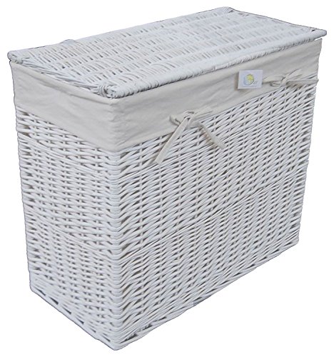 Wäschekorb Weide mit 2x Sortierfach 67x33 H.58 08WRt03-b