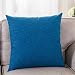 Produktbild kingnew Uni Farbe Überwurf Kissen Fall Home Sofa Leinen Baumwolle Kissenbezug (blau)