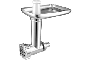 Gdrtwwh Accessorio tritacarne compatibile con tutte le macchine alimentari Chef e KMix, include 2 tubi per salsicce, 4 schermi e 1 adattatore