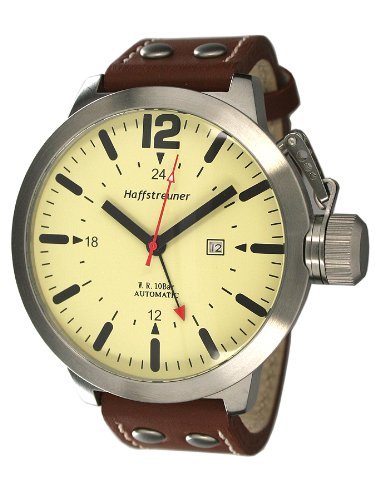 Automatic watch -XXL 54mm -24h indicator from Haffstreuner Germany