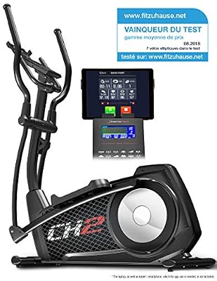 Sportstech Vainqueur du Test Vélo elliptique CX2 Ergomètre avec Commande par Application Smartphone, Poids d’inertie 27 KG, Bluetooth, 24 Niveaux de résistance, Cardio Fitness 12 programmes