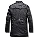 Winmate new Mens Leather Biker Jacket Black Vintage Look Biker Style Crinkle Retro Jackets Coats Black L to 3XL