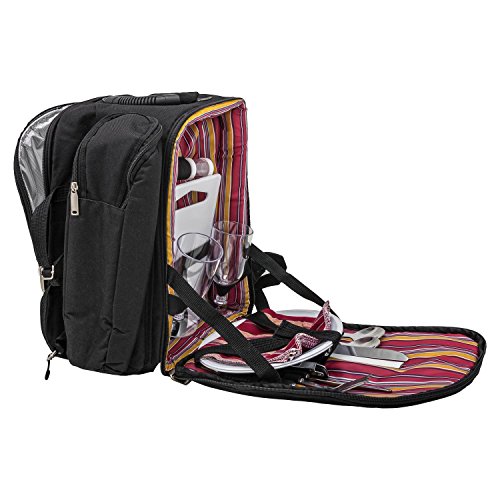 Picknick Rucksack „Diabolo“ inklusive Vollausstattung Kühltasche für 2 Personen - 5