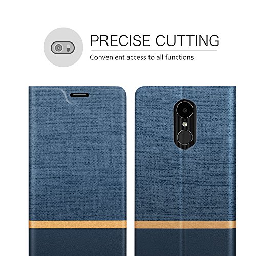 RIFFUE Funda LG K4 2017  Carcasa Delgada Libro de Cuero con Tapa Cartera de Ranura y Billetera Elegante Case Cover para LG K4 2017 5  - Azul