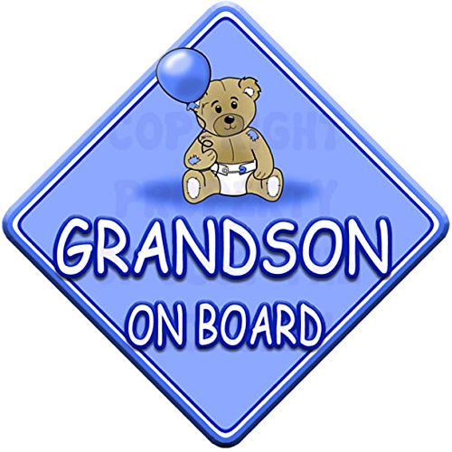 TED BALL * GRANDSON ON BOARD * car window sign