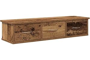 vidaXL Armario de Pared Madera ingeniería Envejecida 88x26x18,5 cm