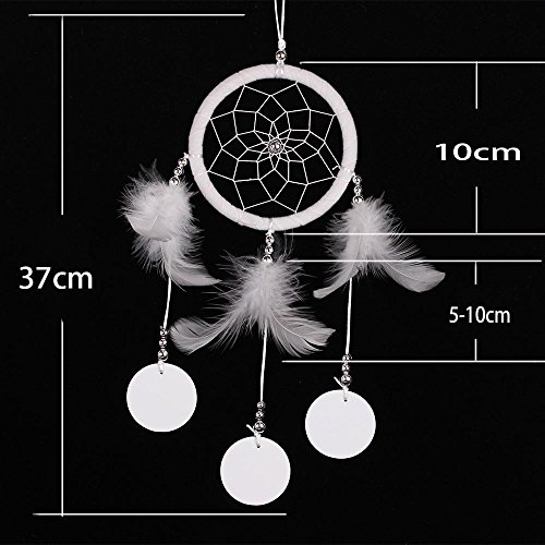 SOLEDI Dreamcatcher Traumfänger Glücksbringer aus der schönsten Geschichten in der amerikanischen indischen Mythologie Weiß - 3