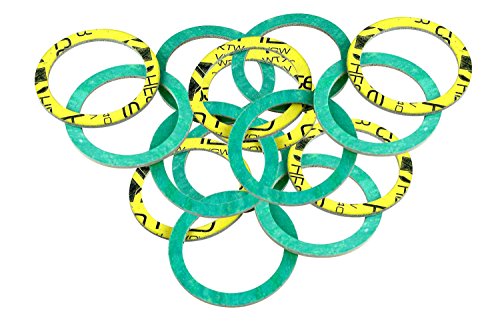 Preisvergleich Produktbild Fiberdichtung DN40 - Dichtung 1.1 / 2" - Flachdichtung - Klingersil C-4400 - Sanitär - Heizung - Trinkwasserzulassung KTW - Set: 15 Stück im Beutel