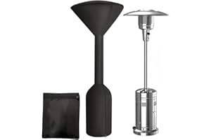 RoseFlower Abdeckung für freistehenden Terrassenheizstrahler, Haube passt 86,5cm runde Kuppel und 47cm quadratische, Basis Schutzhülle für Heizpilz für Terrassenheizer, Heizpilz(86.5 * 47 * 225cm)