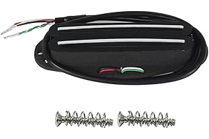 FLEOR Alnico 5 Hot Rail Humbucker Pastilla de bobina simple 9-10K Humbucker Negro Ajuste ST SQ TL guitarra