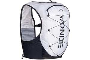 AONIJIE Zaino leggero da 10 litri, per sacca d'acqua, escursionismo, corsa, maratona, ciclismo, bianco/nero