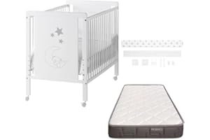 COOL · DREAMS - Maxicuna colecho de Bebe Indi MAX 140x70, Kit colecho y Colchón HR Morfeo