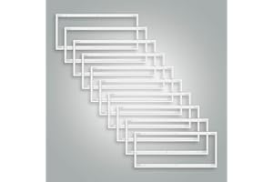 LED UNIVERSUM 10 x telaio in alluminio bianco per pannello LED, 60 x 30 cm, lampada a raster, lampada da soffitto, L600 x 300 x 43 mm