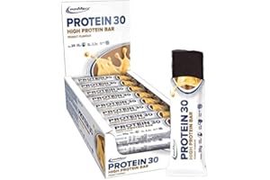 IronMaxx Protein 30 - Barritas Altas en Proteína, Sabor Cacahuete | Bajas en Azúcar y Calorías, Sin Aceite de Palma | Para Energía y Snack Bajo en Carbohidratos - 24 x 35g