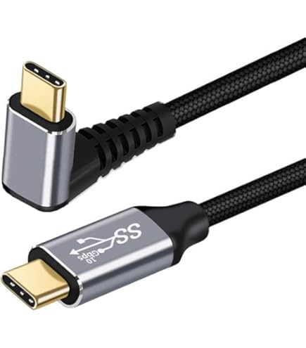 Cavo USB C Angolato 90° 25cm - Prolunga Da USB A 3.0 Maschio A Tipo C, Ricarica Veloce E Sincronizzazione Dati