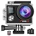 Produktbild Campark Action Cam Helmkameras unterwasserkamera mit Handgelenk Fernbedienung 2 Batterien Zubehör-Kits Kompatibel mit gopro