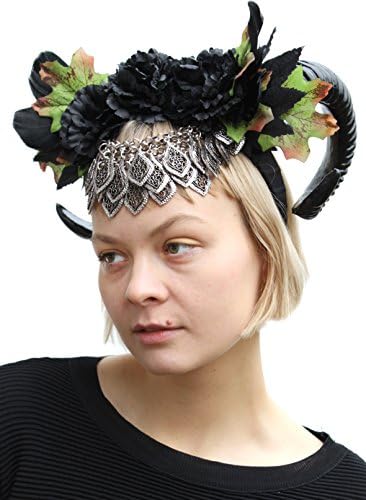 Dark Fairy Rams Horn Festival Viking Headdress Headband Crown