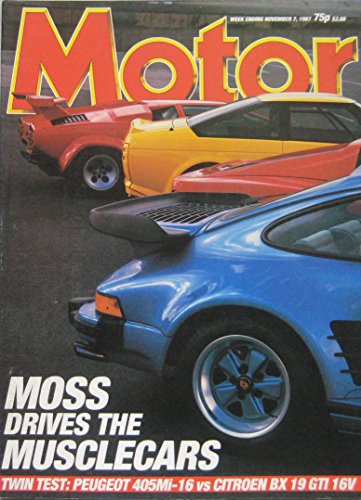 Motor magazine 7 November 1987 featuring Lamborghini, Aston Martin, Ferrari, Porsche, TWR Jagua