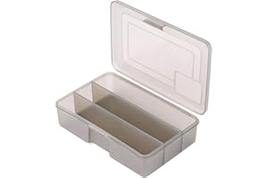 Huairdum Boîte à leurres en Plastique, 3 grilles 6 Petits Trous dans la boîte de Rangement des leurres pour la pêche. Plateaux de Stockage pour la pêche.