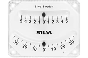 ‎SILVA Silva Clinometer - Neigungsmesser für alle Fahrzeugtypen - 2 Skalen: ±35° & Feinabstimmungsskala ± 5° - Inclinometer 1x8x10 cm - Neigungsmesser Offroad Neigungsmesser Auto