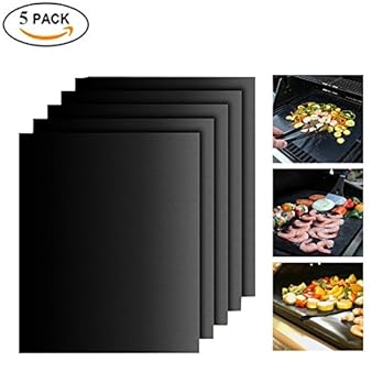 Grillmatte Zum Grillen Und Backen Ausear 5er Set Antihaft Bbq Grillmatten Perfekt Backmatte Grill Mat Wiederverwendbar Und Splmaschinenfest Lfgb Und Fda Zulassung