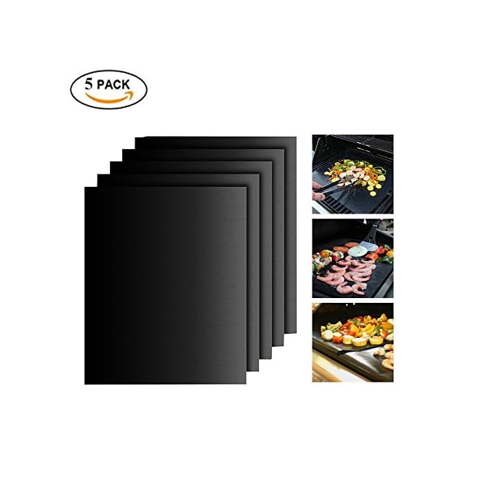 Grillmatte Zum Grillen Und Backen Ausear 5er Set Antihaft Bbq Grillmatten Perfekt Backmatte Grill Mat Wiederverwendbar Und Splmaschinenfest Lfgb Und Fda Zulassung