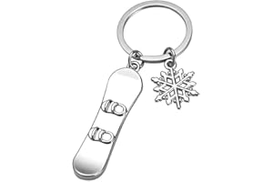 INGJIA Skifahren Schlüsselanhänger Ski Athlet Geschenk Schlüsselanhänger Ski Charme Metall Skifahrer Schlüsselanhänger Für Skifahrer, Skifreunde