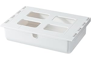 Allyson Große Selbstklebende Schublade: Robustes Kunststoff-Design, 3kg Füllmenge, Ideal für Büro & Zuhause - Organizer, Schreibtisch, Regal, Ordnungssystem, Versteckte Aufbewahrung (Weiß)