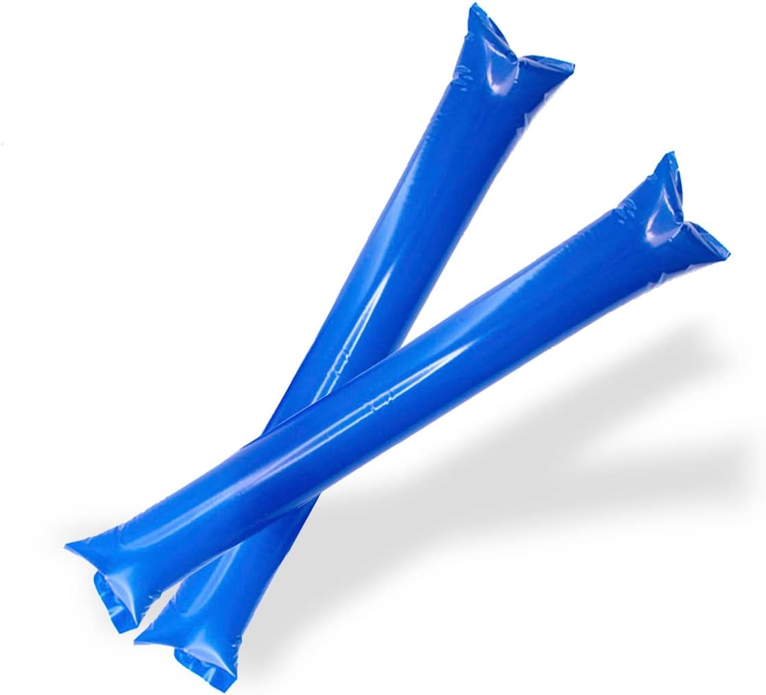 FUN FAN LINE Pack 25 Pares Aplaudidores Hinchables Reutilizables para Animación Deportiva. Bastones Inflables Thunder Sticks para Estadios de Fútbol, Baloncesto, Maratones y Eventos Deportivos